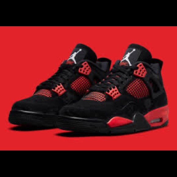 Red Thunder Jordan 4s - Picture 2 of 3